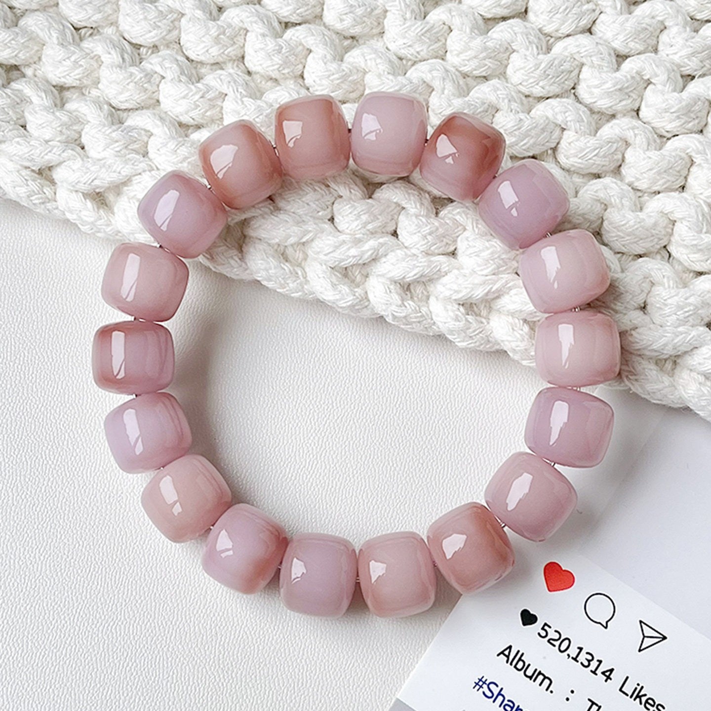 Bodhi Seed Bracelet in Dusty Purple